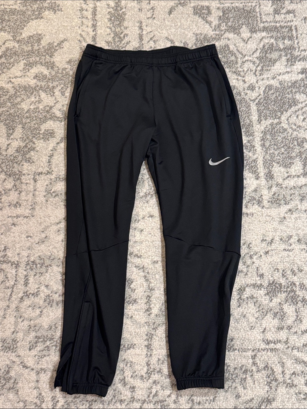 Nike Black Track Pants with Reflective Swoosh
